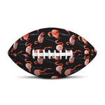 Watercolor Flamingo Pattern Print Rugby Ball