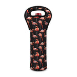 Watercolor Flamingo Pattern Print Single Neoprene Wine Tote