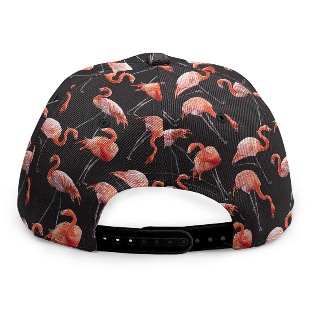 Watercolor Flamingo Pattern Print Snapback Cap