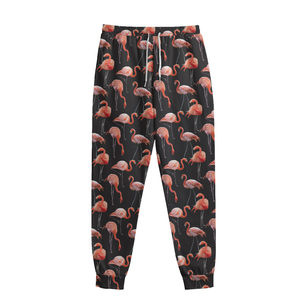 Watercolor Flamingo Pattern Print Sweatpants