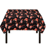 Watercolor Flamingo Pattern Print Tablecloth
