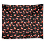 Watercolor Flamingo Pattern Print Tapestry