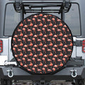 Watercolor Flamingo Pattern Print Tire Cover