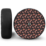 Watercolor Flamingo Pattern Print Tire Cover With Camera Hole