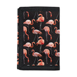 Watercolor Flamingo Pattern Print Trifold Wallet