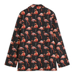 Watercolor Flamingo Pattern Print Women's Blazer