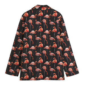 Watercolor Flamingo Pattern Print Women's Blazer