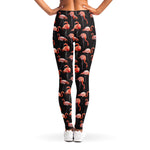 Watercolor Flamingo Pattern Print Women's Leggings