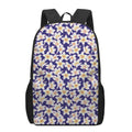 Watercolor Frangipani Flower Print 17 Inch Backpack