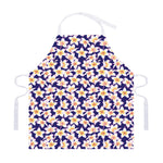 Watercolor Frangipani Flower Print Adjustable Apron
