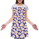 Watercolor Frangipani Flower Print Adjustable Apron