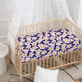Watercolor Frangipani Flower Print Baby Crib Sheet