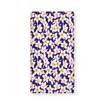 Watercolor Frangipani Flower Print Baby Crib Sheet