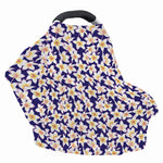 Watercolor Frangipani Flower Print Baby Seat Cover