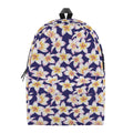 Watercolor Frangipani Flower Print School Backpack