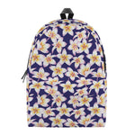 Watercolor Frangipani Flower Print Backpack