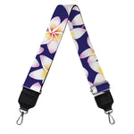 Watercolor Frangipani Flower Print Bag Strap