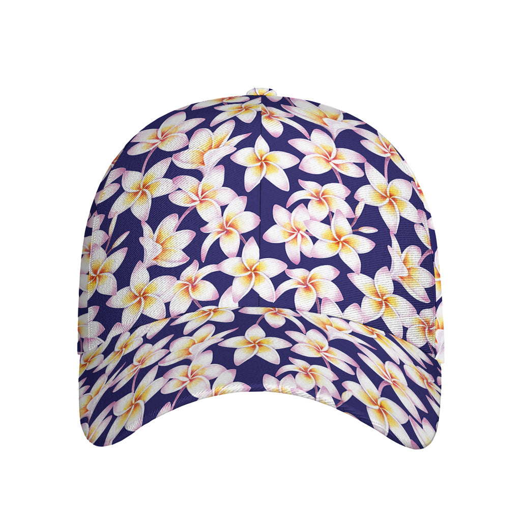 Watercolor Frangipani Flower Print Baseball Cap