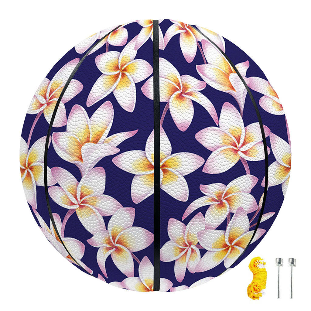 Watercolor Frangipani Flower Print Basketball