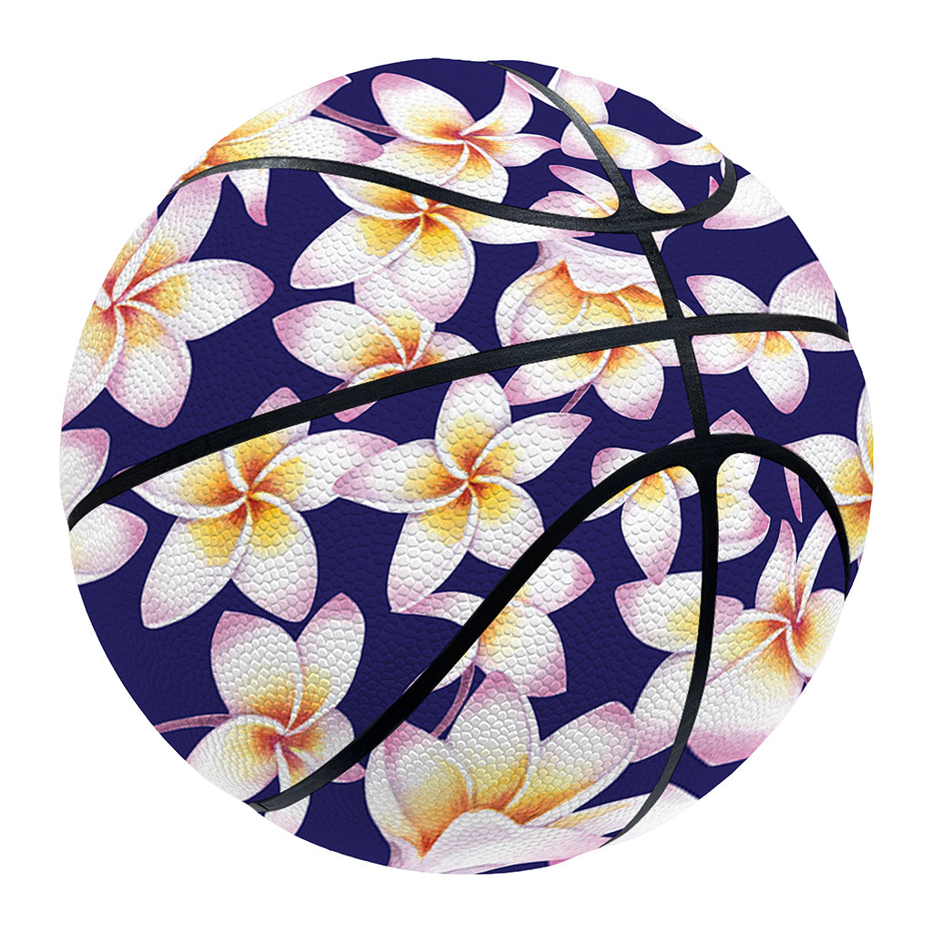 Watercolor Frangipani Flower Print Basketball