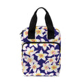 Watercolor Frangipani Flower Print Bible Tote Bag