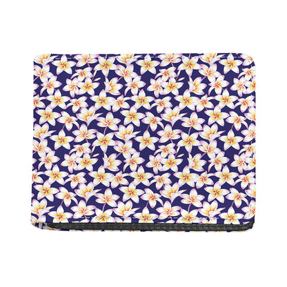 Watercolor Frangipani Flower Print Bifold Wallet