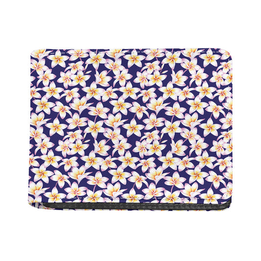 Watercolor Frangipani Flower Print Bifold Wallet