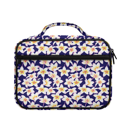 Watercolor Frangipani Flower Print Briefcase Bible Bag