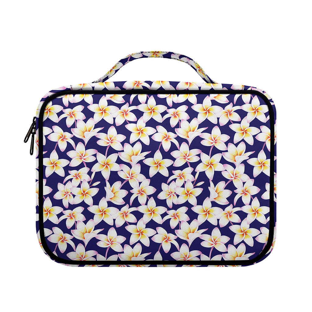 Watercolor Frangipani Flower Print Briefcase Bible Bag