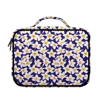 Watercolor Frangipani Flower Print Briefcase Bible Bag