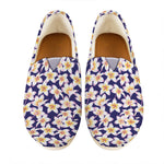 Watercolor Frangipani Flower Print Casual Shoes