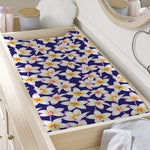 Watercolor Frangipani Flower Print Changing Pad Cover