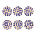 Watercolor Frangipani Flower Print Coaster Set