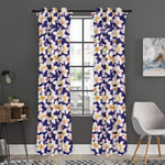 Watercolor Frangipani Flower Print Curtain
