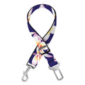 Watercolor Frangipani Flower Print Dog Seat Belt