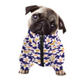 Watercolor Frangipani Flower Print Dog Zip Up Jacket
