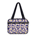 Watercolor Frangipani Flower Print Double Strap Bible Bag