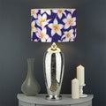 Watercolor Frangipani Flower Print Drum Lamp Shade