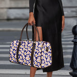 Watercolor Frangipani Flower Print Duffle Bag