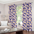 Watercolor Frangipani Flower Print Extra Wide Grommet Curtains