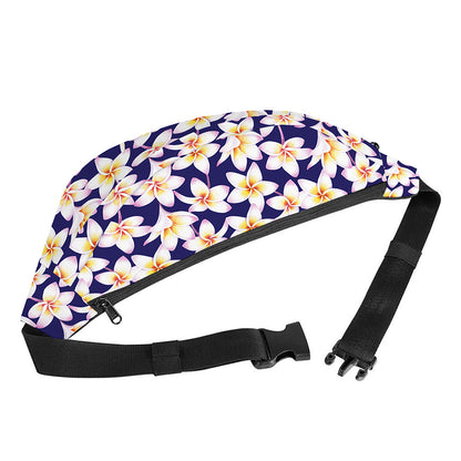 Watercolor Frangipani Flower Print Fanny Pack
