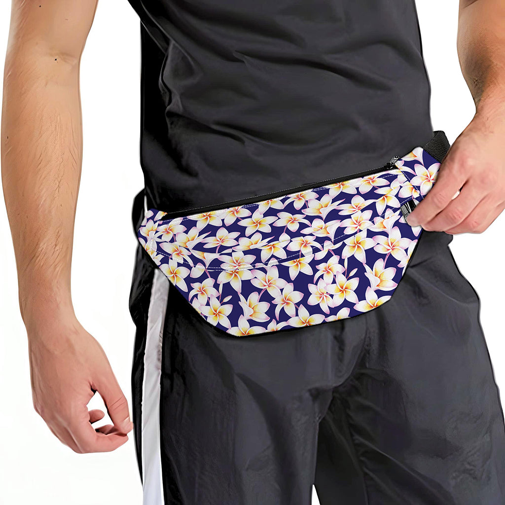 Watercolor Frangipani Flower Print Fanny Pack