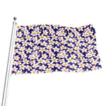 Watercolor Frangipani Flower Print Flag
