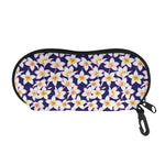 Watercolor Frangipani Flower Print Glasses Case