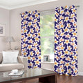 Watercolor Frangipani Flower Print Grommet Curtains