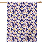 Watercolor Frangipani Flower Print House Flag