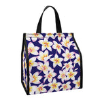 Watercolor Frangipani Flower Print Insulated Lunch Tote