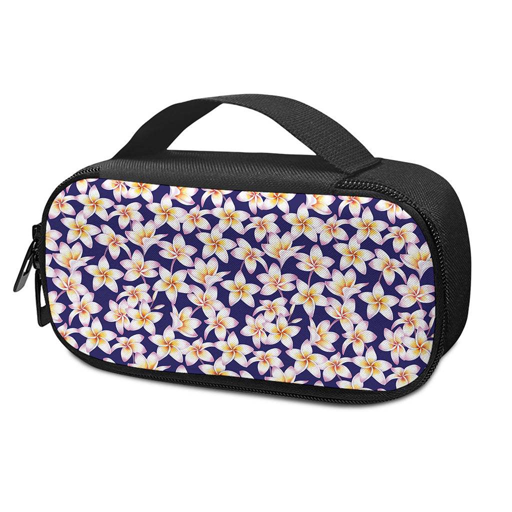 Watercolor Frangipani Flower Print Insulin Cooler Travel Case