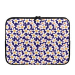 Watercolor Frangipani Flower Print Laptop Sleeve