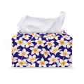 Watercolor Frangipani Flower Print Leather Tissue Box Cover